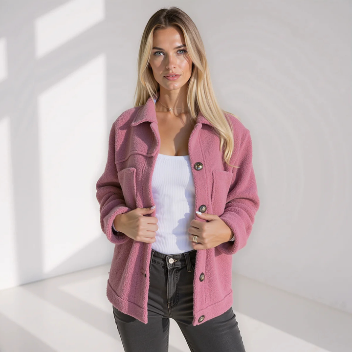Amélie™ | Button-Up Teddy Jacket