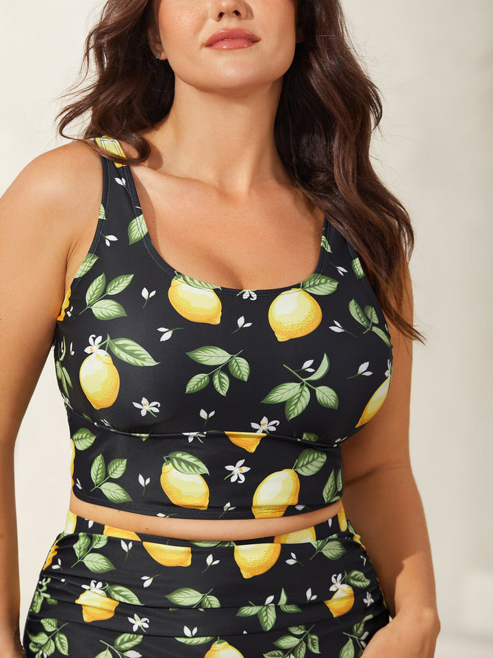 Celisse™ – Lemon Print Two-Piece Swimsuit