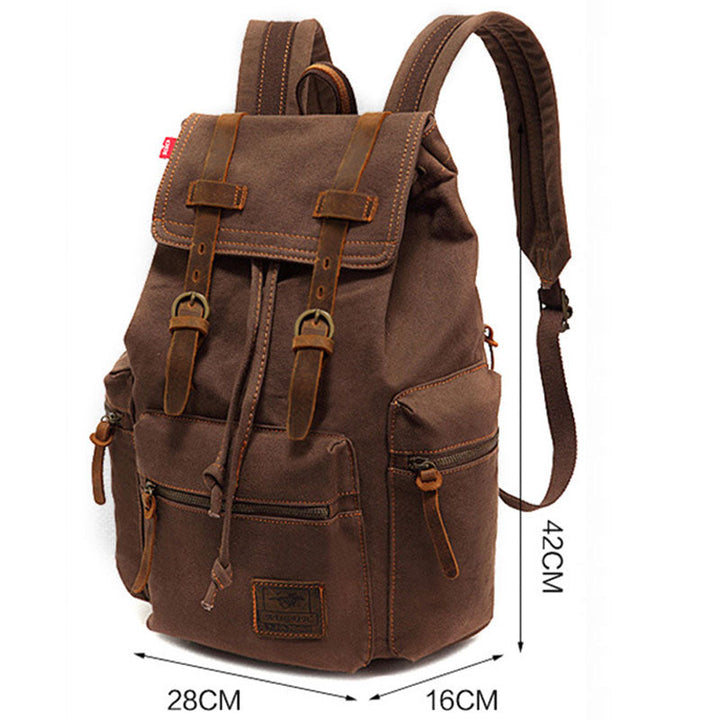 Mira™ – Vintage Multi-Pocket Flap Backpack