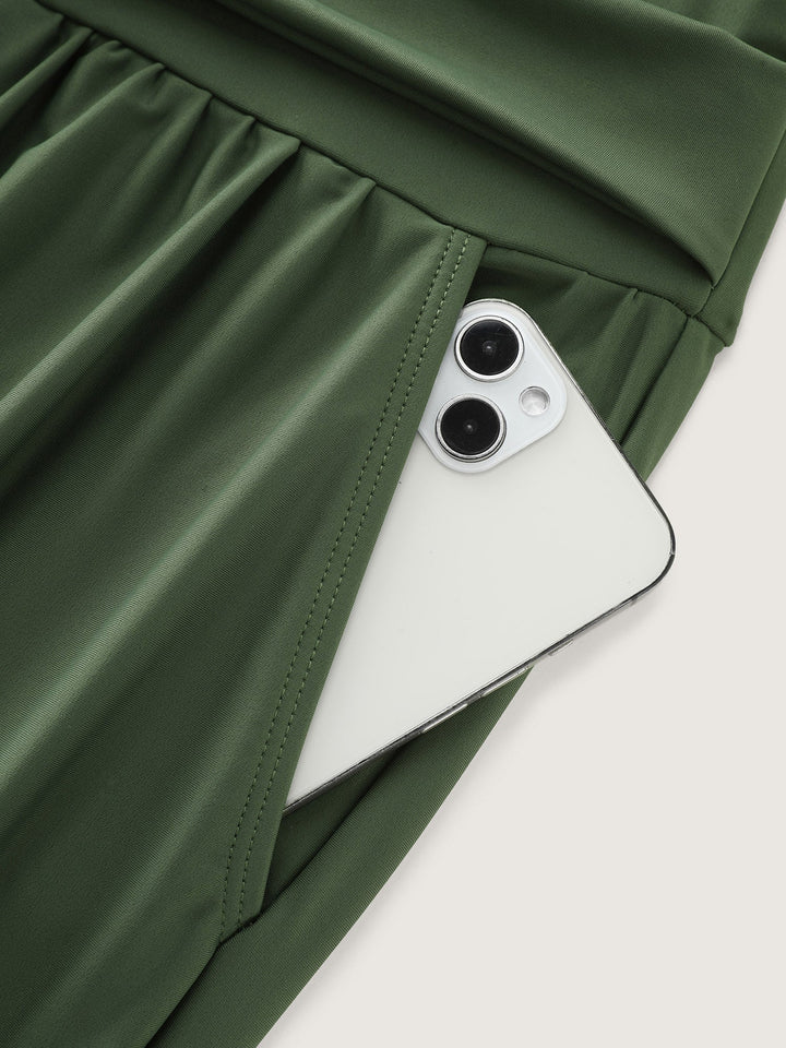 Elowyn™ – Surplice Neckline Belted One-Piece Swimsuit