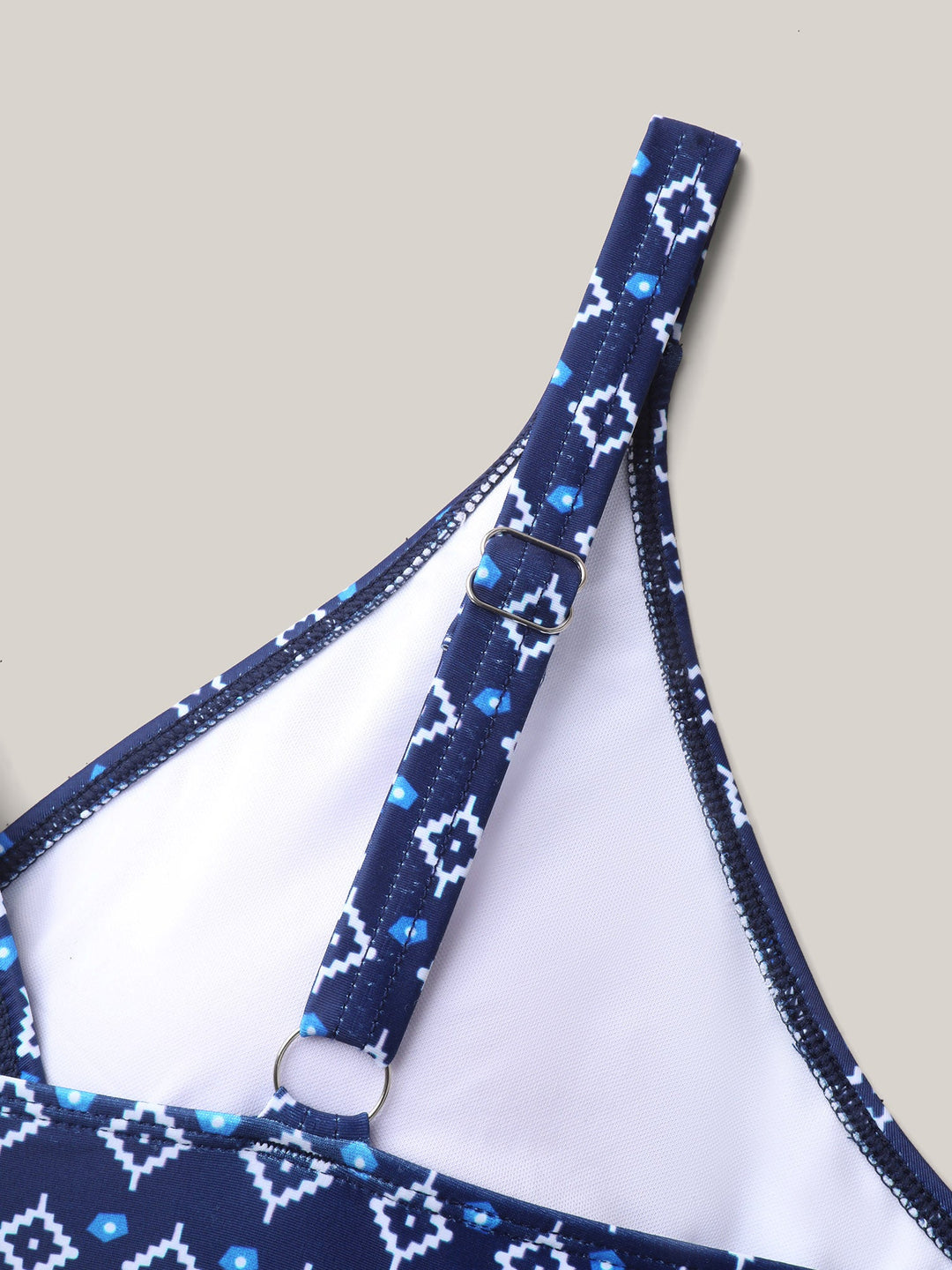 Serafina™ – Boho Print Color Contrast One-Piece Swimsuit