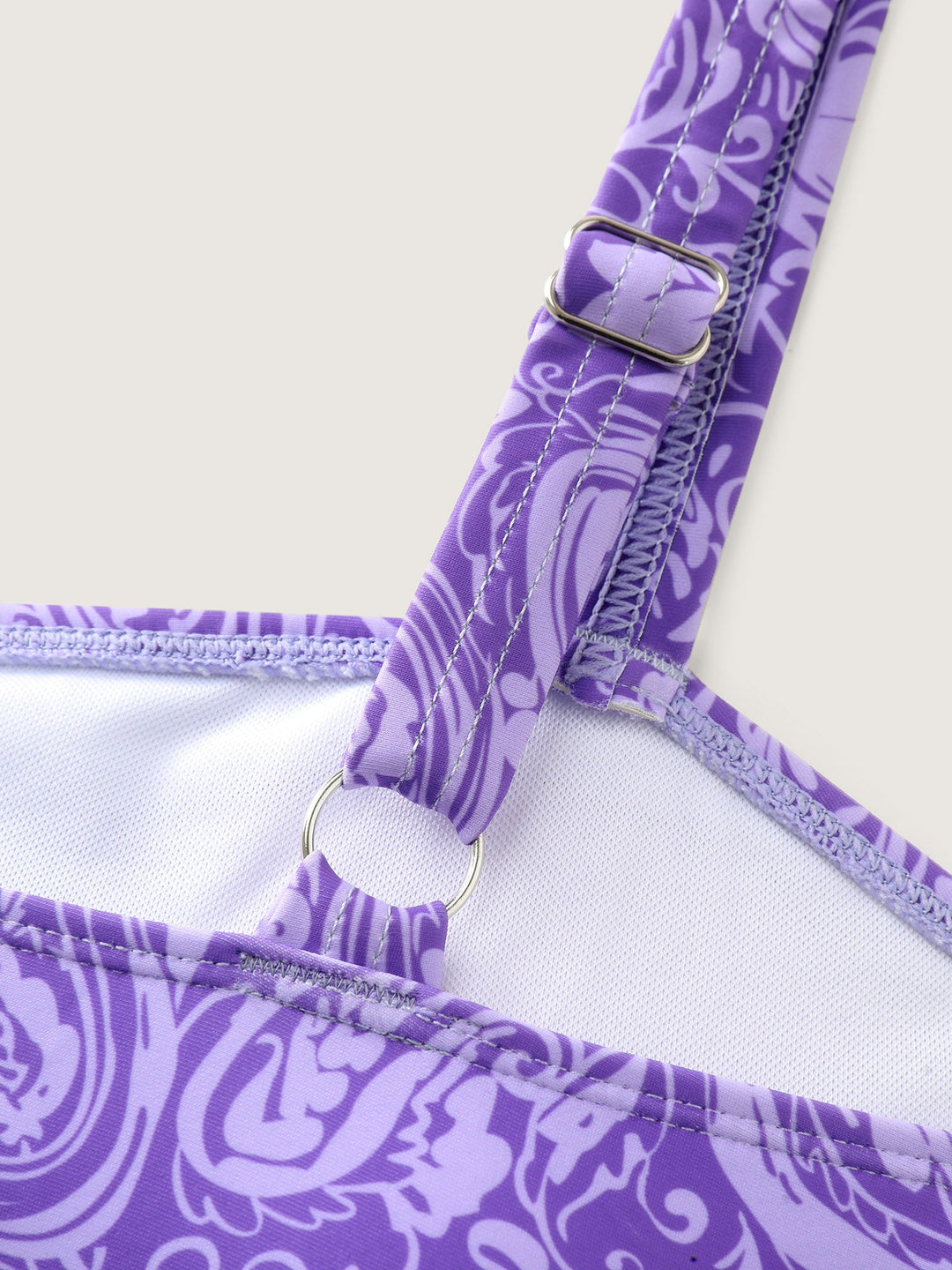 Serelune™ – Paisley Print Twist Front Swim Dress