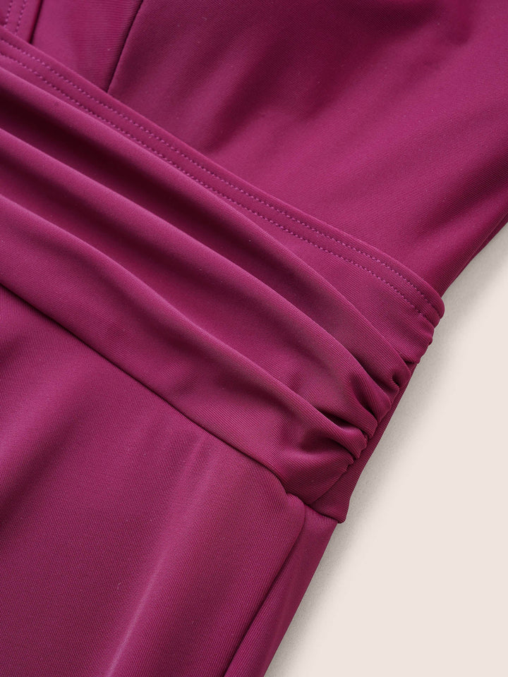 Celestine™ – Ruffle Hem Halter Neck Swim Dress