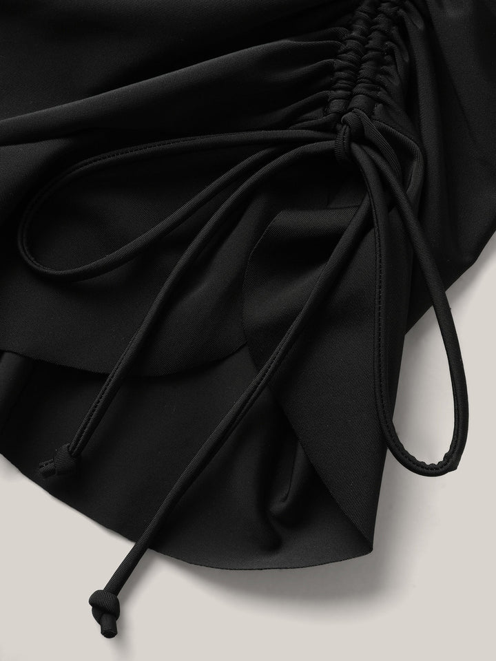 Serelune™ – Ruffled Hem Flutter Sleeve Swim Dress