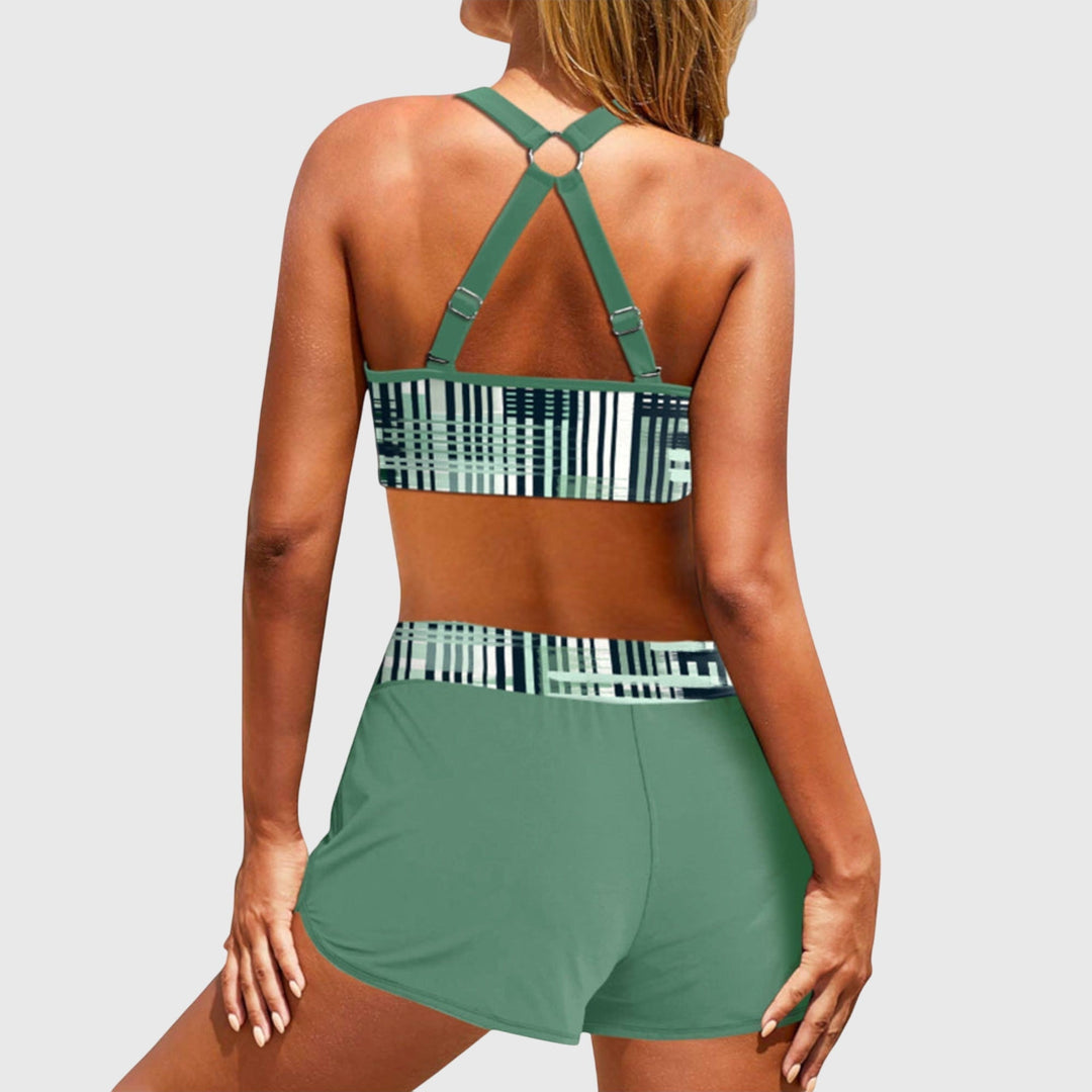 Liora™ – Ribbed High-Waisted Bikini