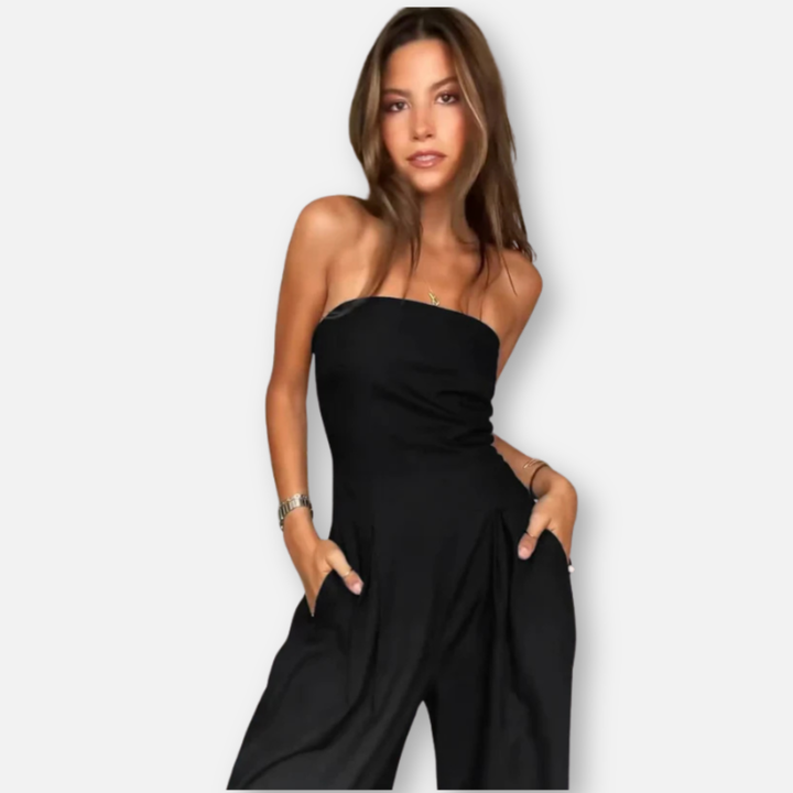 Elara™ – Classic High-Waisted Sleeveless Romper