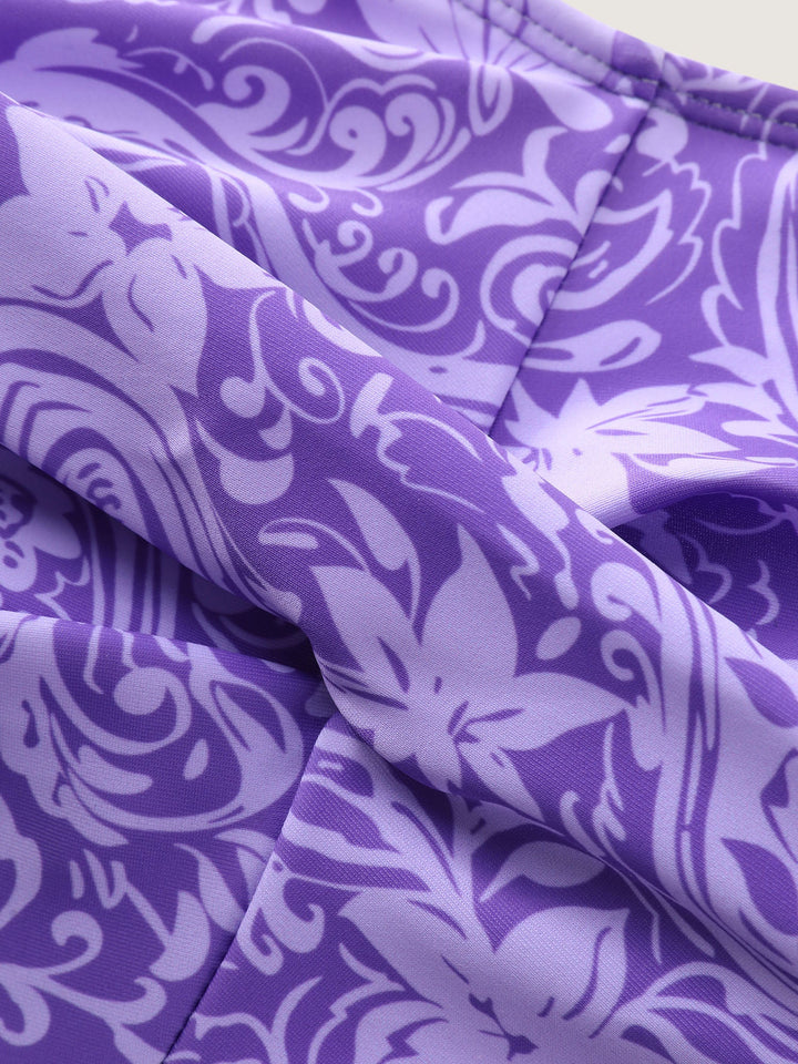 Serelune™ – Paisley Print Twist Front Swim Dress