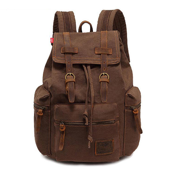 Mira™ – Vintage Multi-Pocket Flap Backpack