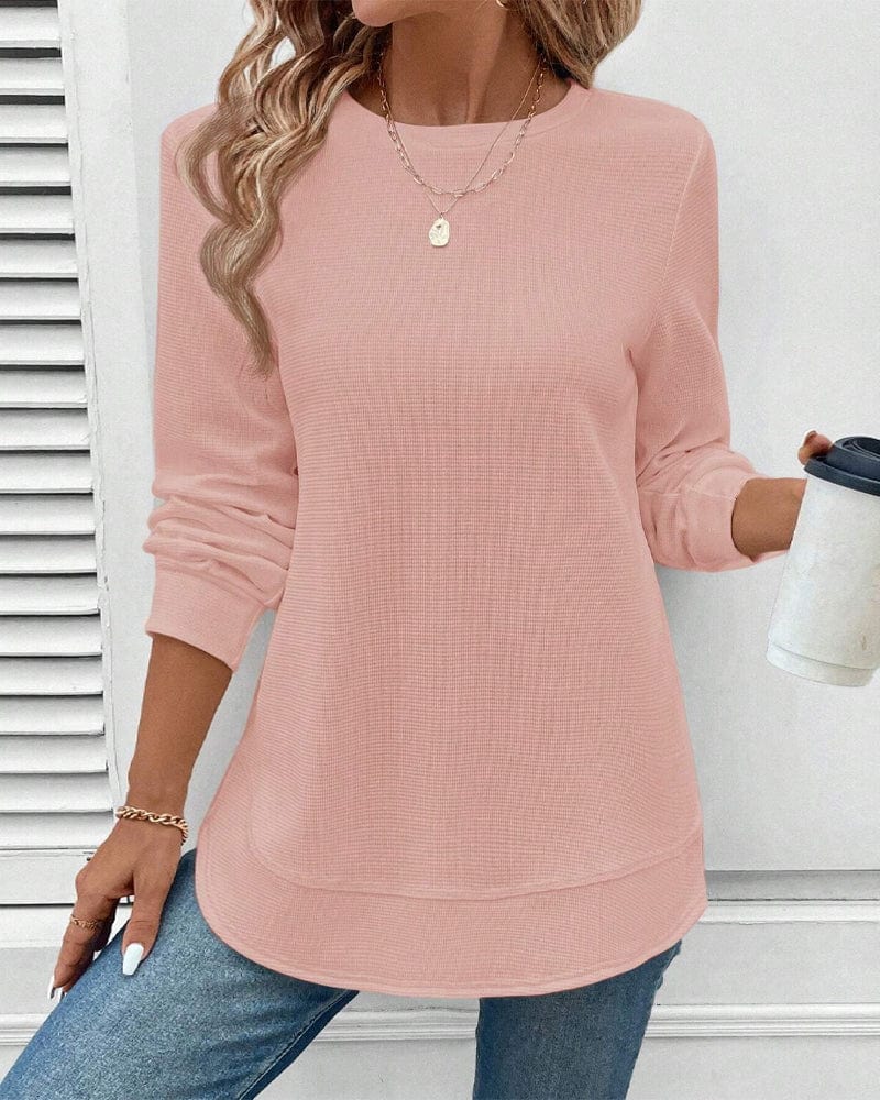 Liora™ – O-Neck Long Sleeve Top