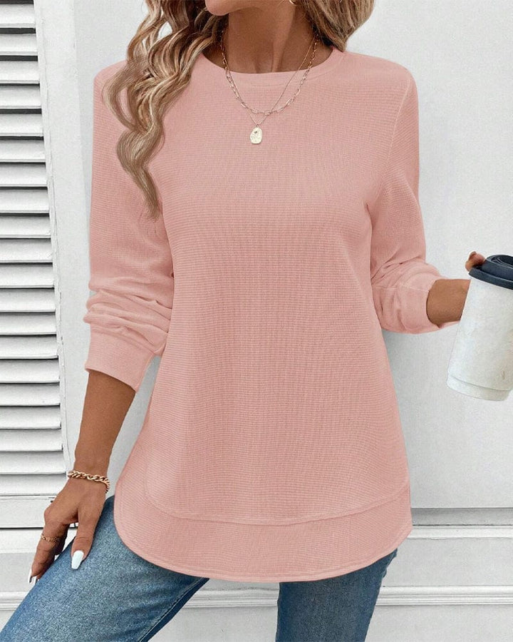 Liora™ – O-Neck Long Sleeve Top