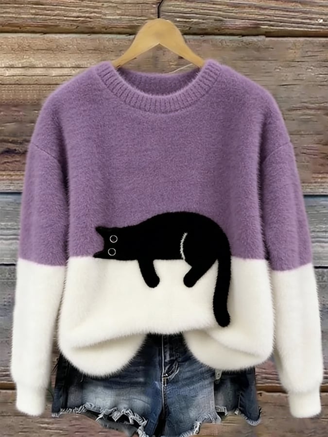 Luna™ - Cat Print Sweatshirt