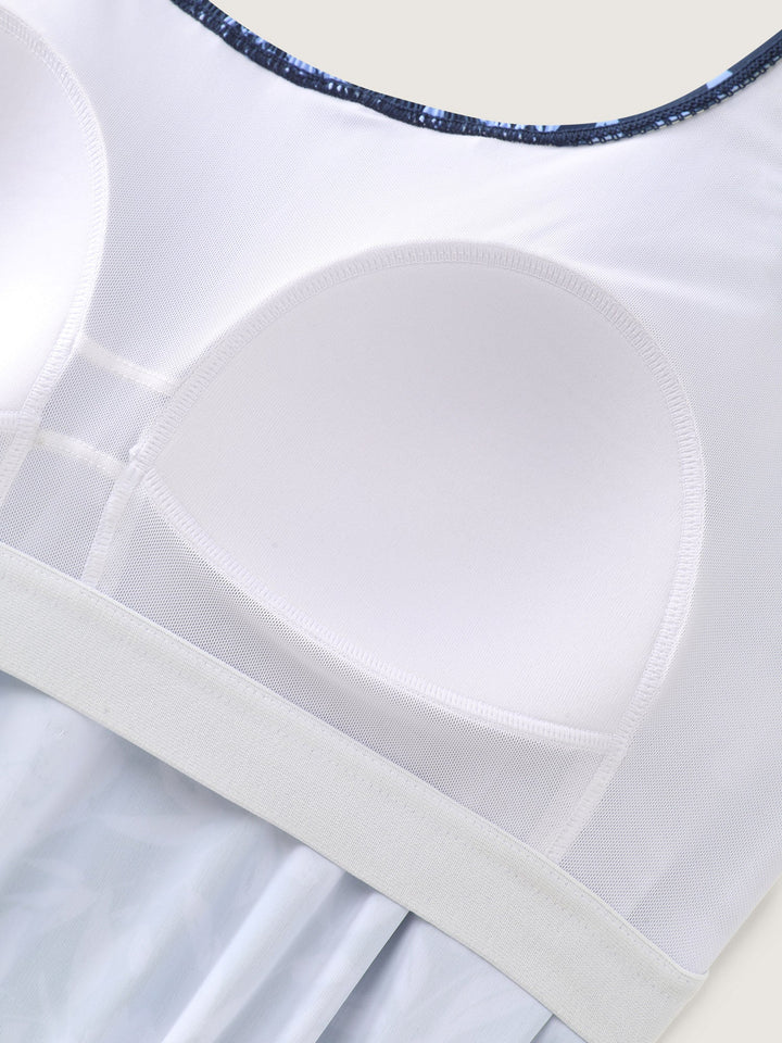 Serelle™ – Tropical Flower Print Pockets One-Piece Swimsuit