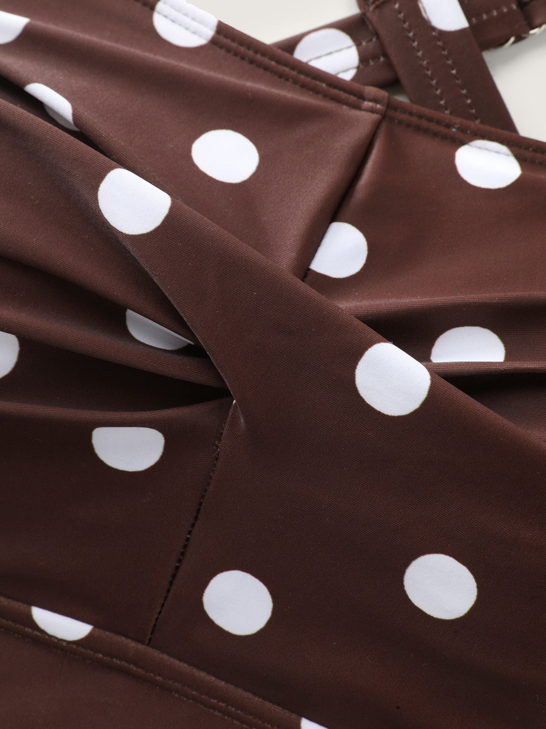 Serelle™ – Twist-Front Polka Dots Swim Dress