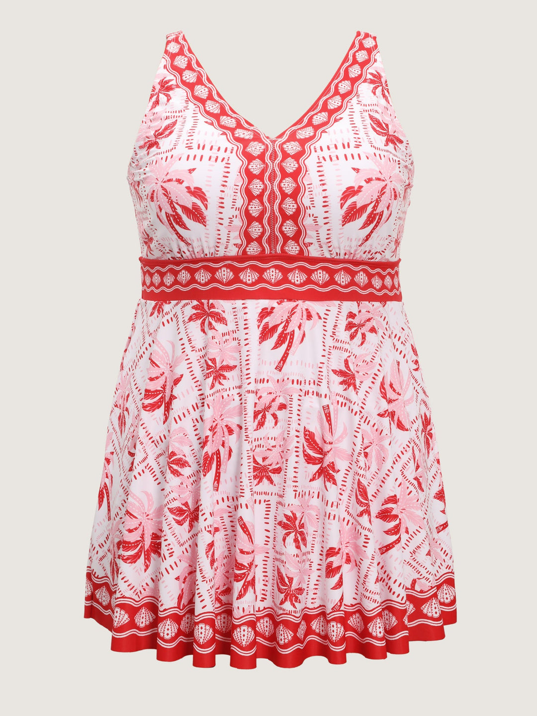 Calisse™ – Anti-Float Ties Palm Tree Swim Dress