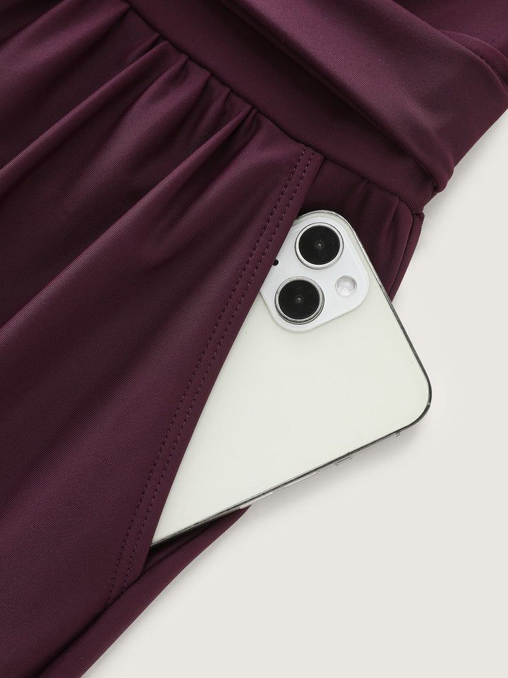 Elowyn™ – Surplice Neckline Belted One-Piece Swimsuit