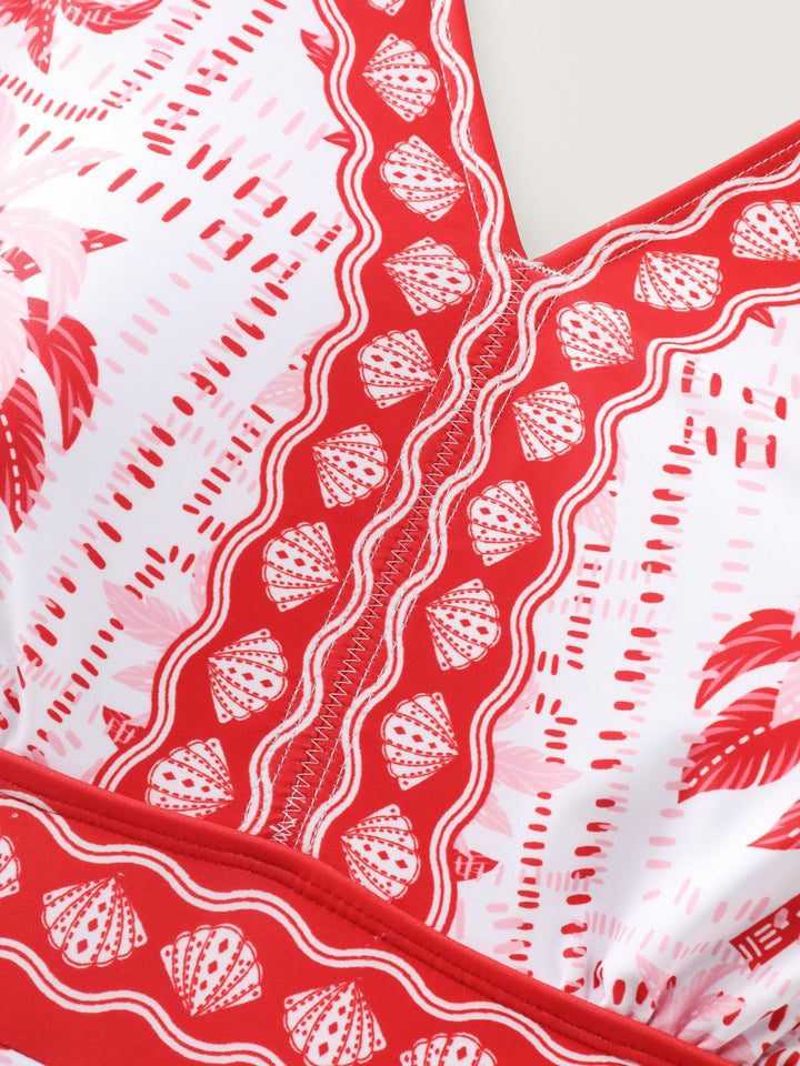 Calisse™ – Anti-Float Ties Palm Tree Swim Dress