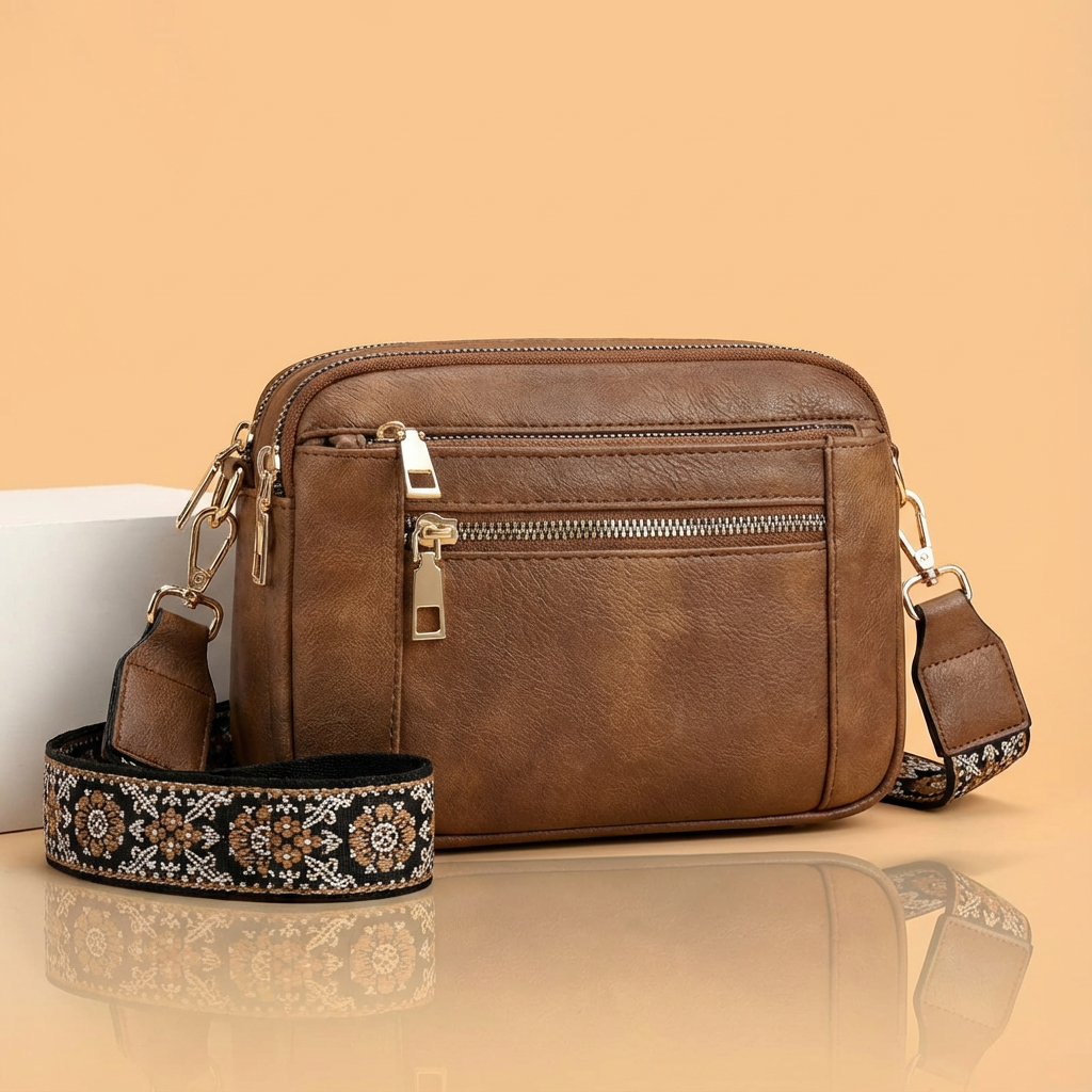 Valeria™ | Refined Leather Shoulder Bag