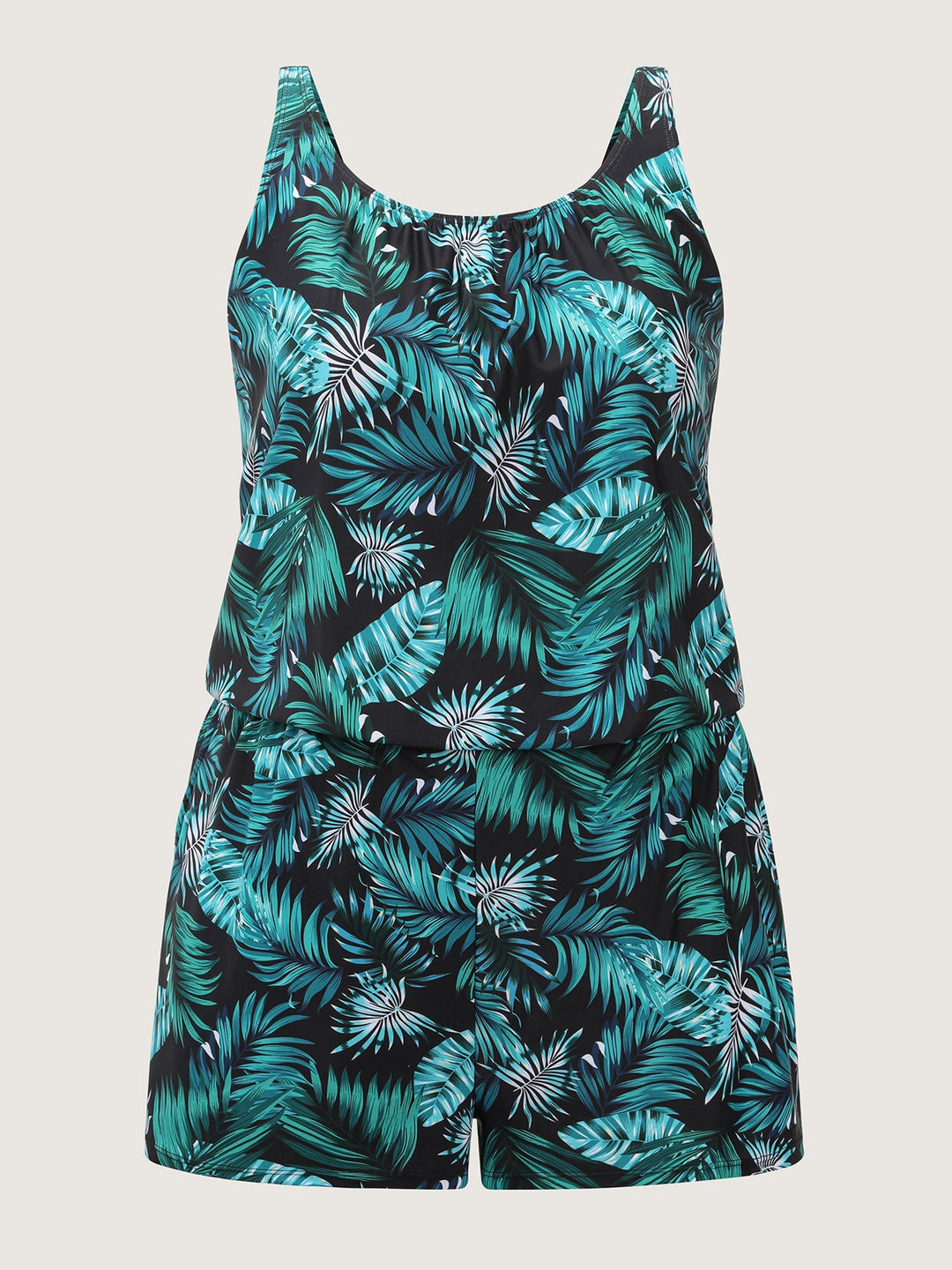Serelle™ – Tropical Flower Print Pockets One-Piece Swimsuit