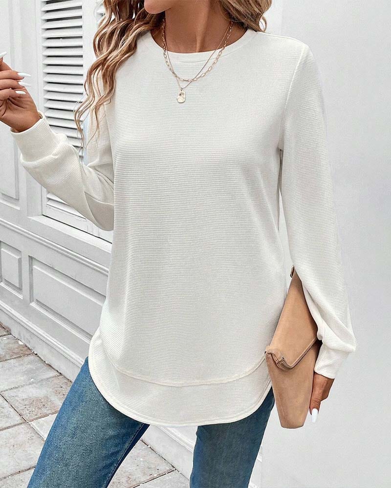 Liora™ – O-Neck Long Sleeve Top