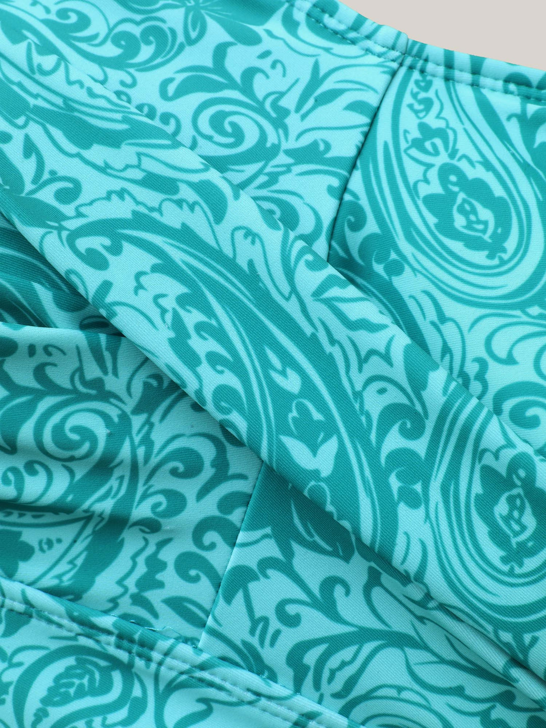 Serelune™ – Paisley Print Twist Front Swim Dress