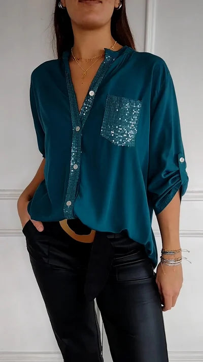 Elysea™ Nava - Elegant Glow Blouse