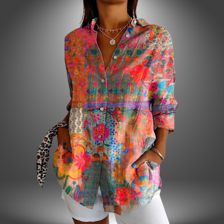 Elara™ – Premium Floral Blouse