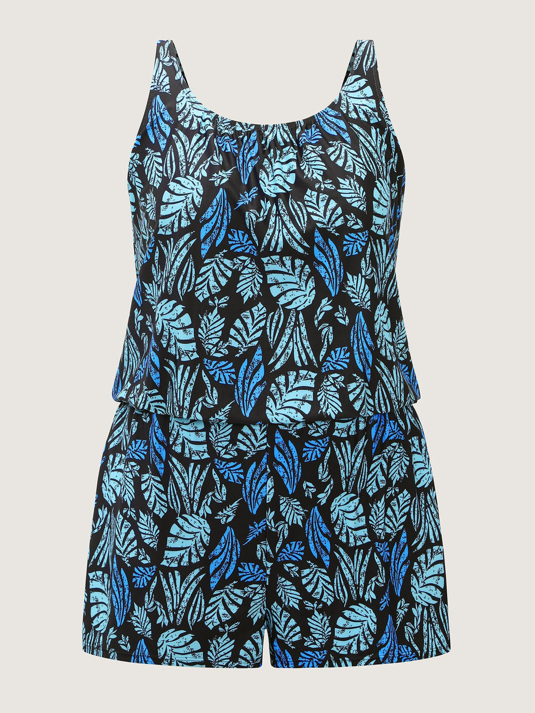 Serelle™ – Tropical Flower Print Pockets One-Piece Swimsuit