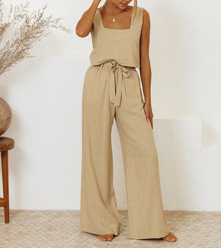 Lyra™ – Minimalist Top and Wide Pants Set