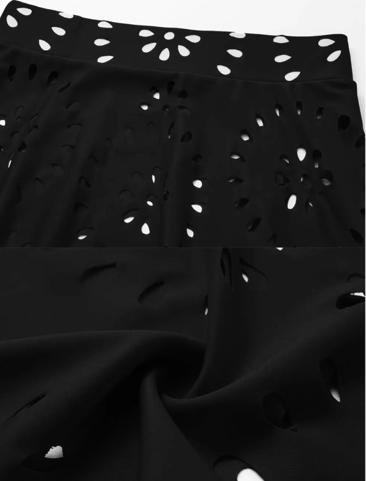 Iselle™ – Elegant V-Neck Swimsuit & Skirt Set