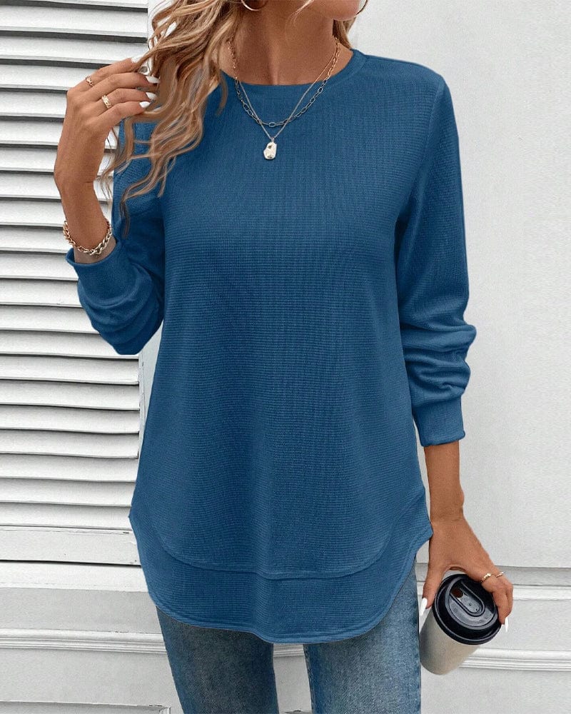 Liora™ – O-Neck Long Sleeve Top