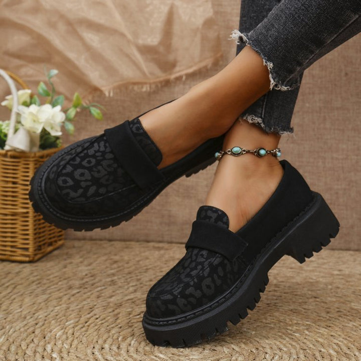 Zafiya™ – Platform Leopard Loafers