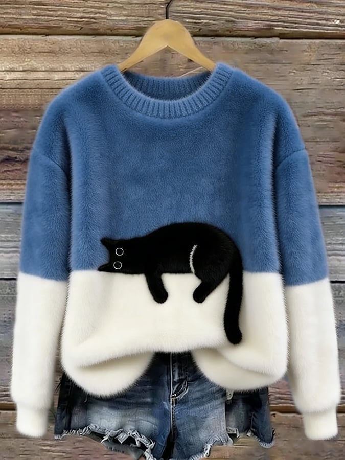 Luna™ - Cat Print Sweatshirt