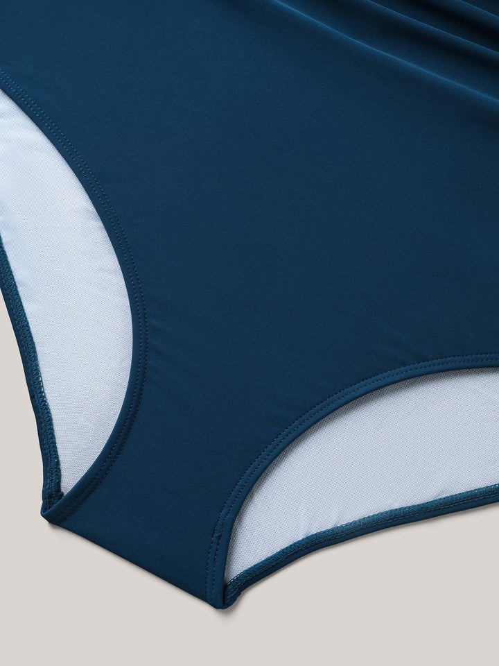 Elowyn™ – Surplice Neckline Belted One-Piece Swimsuit