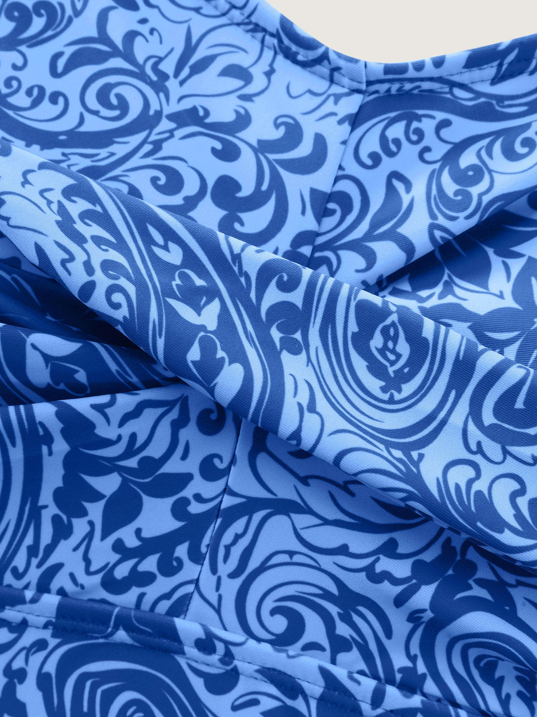 Serelune™ – Paisley Print Twist Front Swim Dress