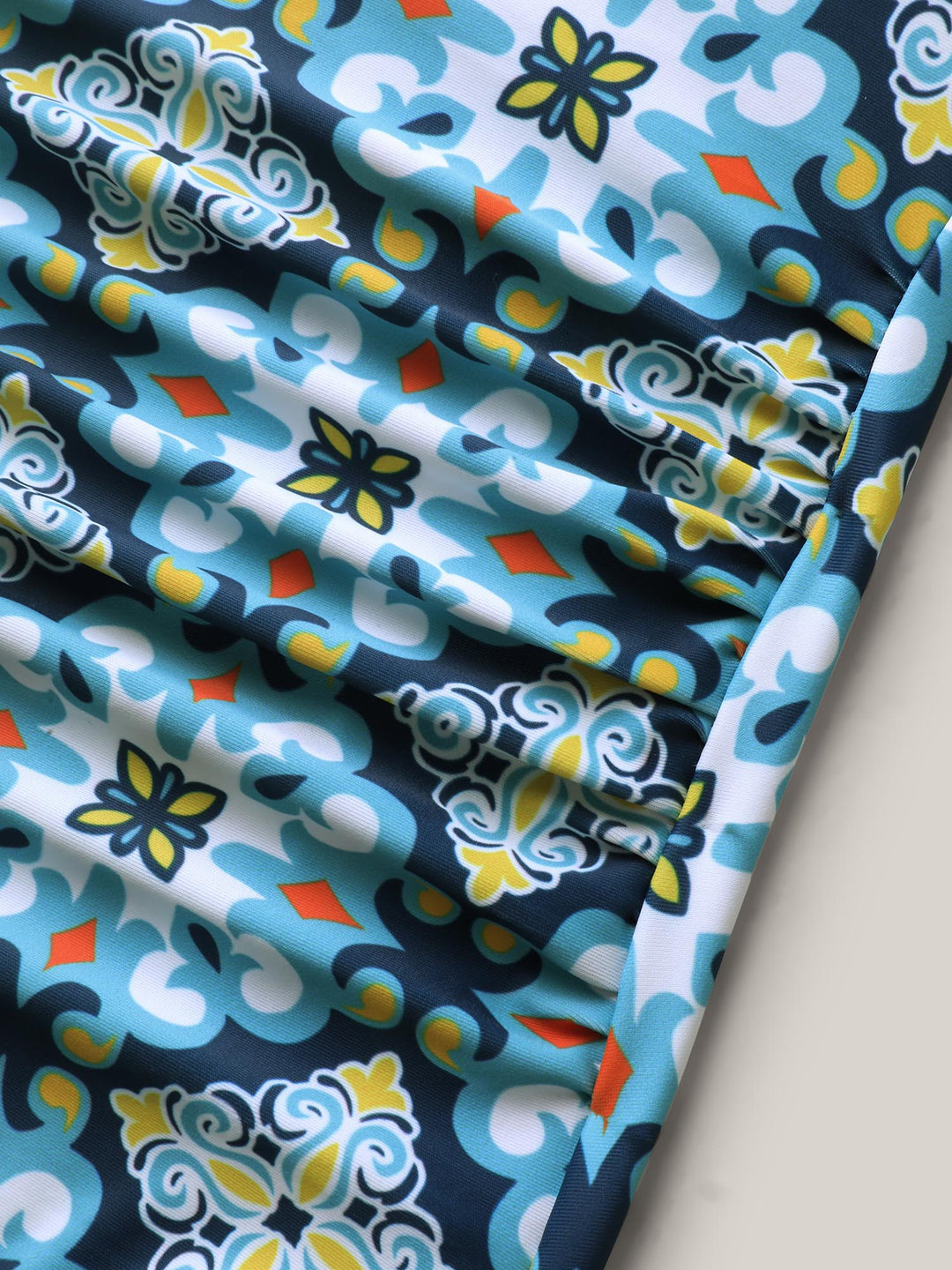 Serelune™ – Embroidered Pleated One-Piece Swimsuit