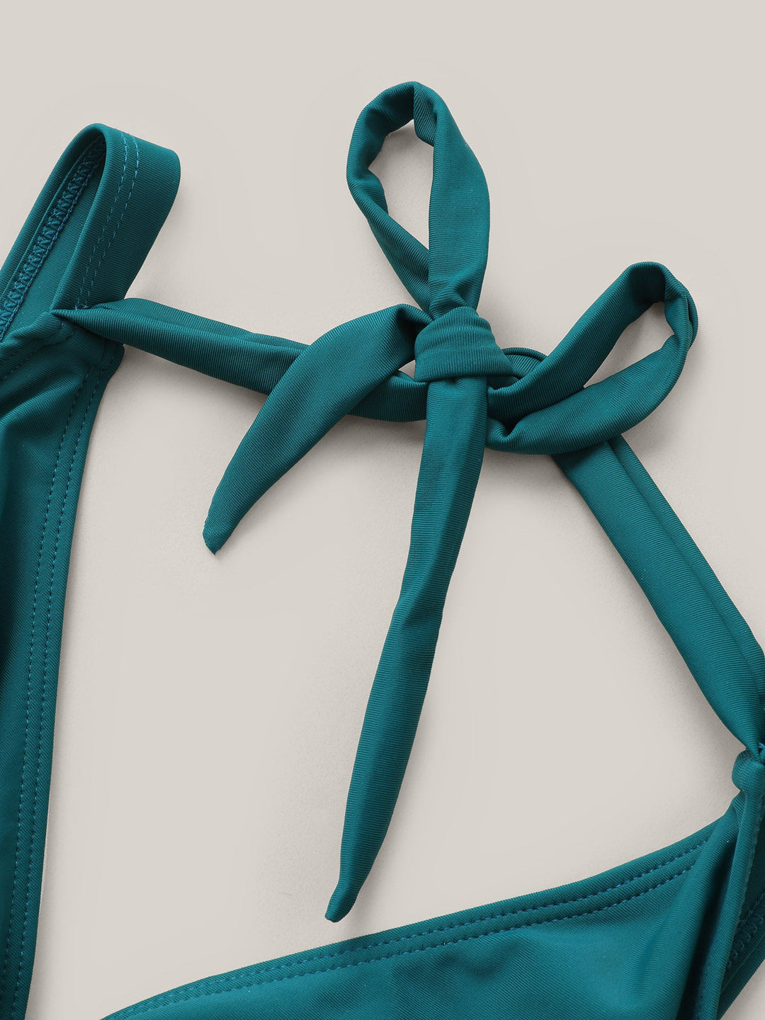 Celestine™ – Ruffle Hem Halter Neck Swim Dress