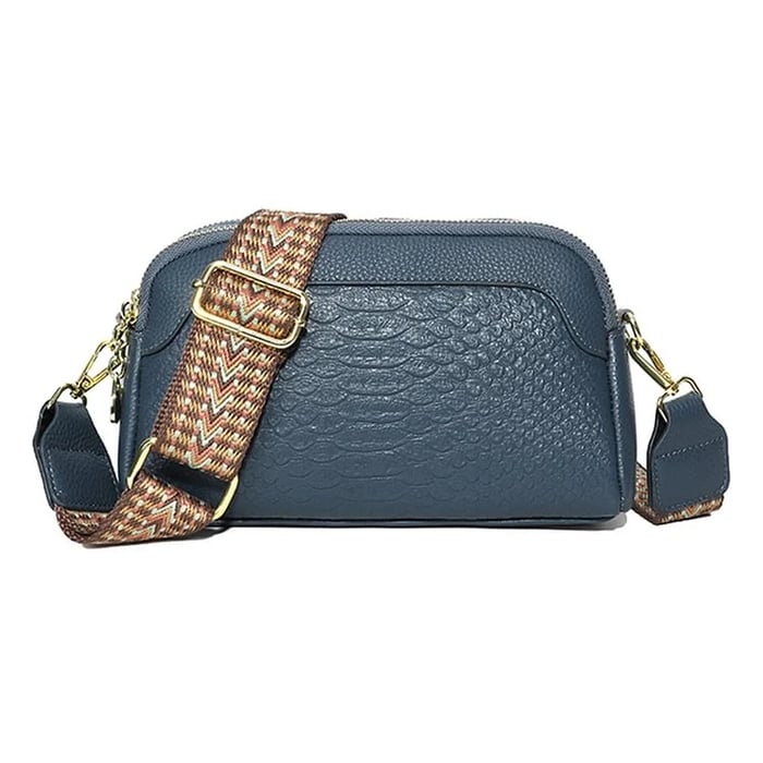 Soleil™ – Croc-Pattern Mini Crossbody Bag