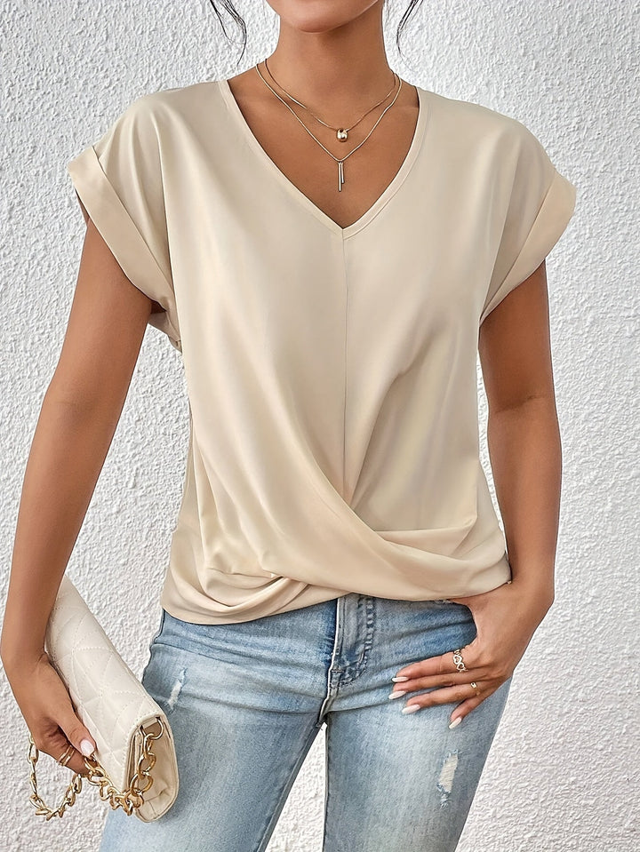 Livia™ – Twist Front V-Neck Top