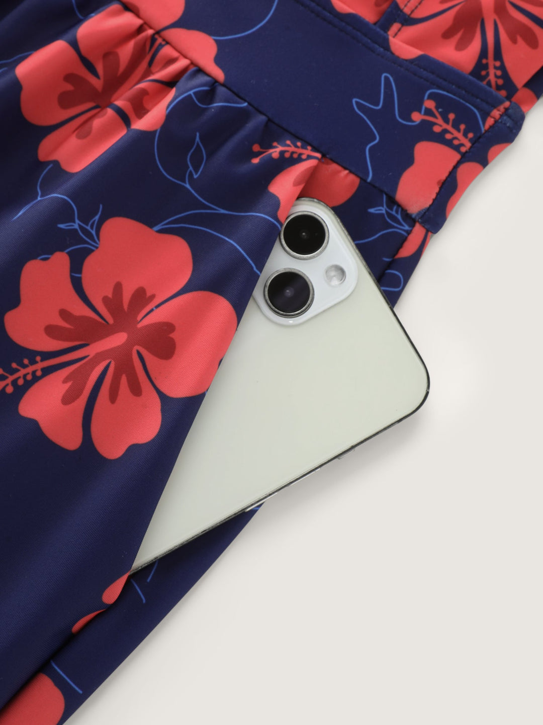 Elowen™ – Bright Floral Shirred One-Piece Swimsuit