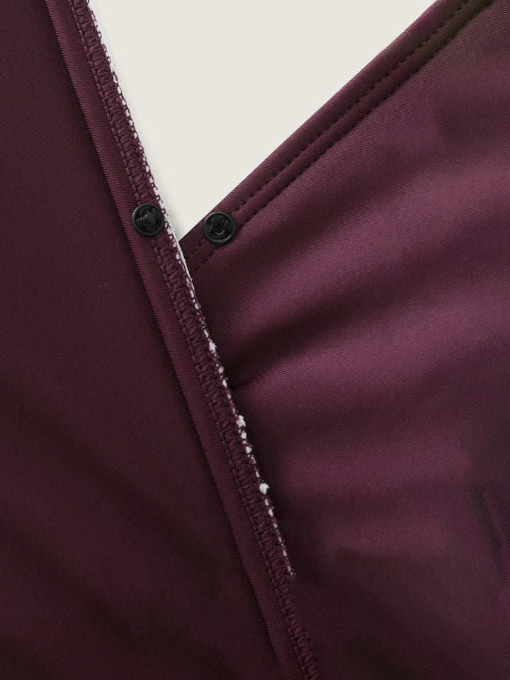 Elowyn™ – Surplice Neckline Belted One-Piece Swimsuit