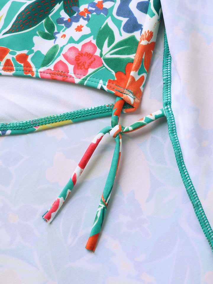 Seralyn™ – Anti-Float Tie Ruffled Floral Swim Dress