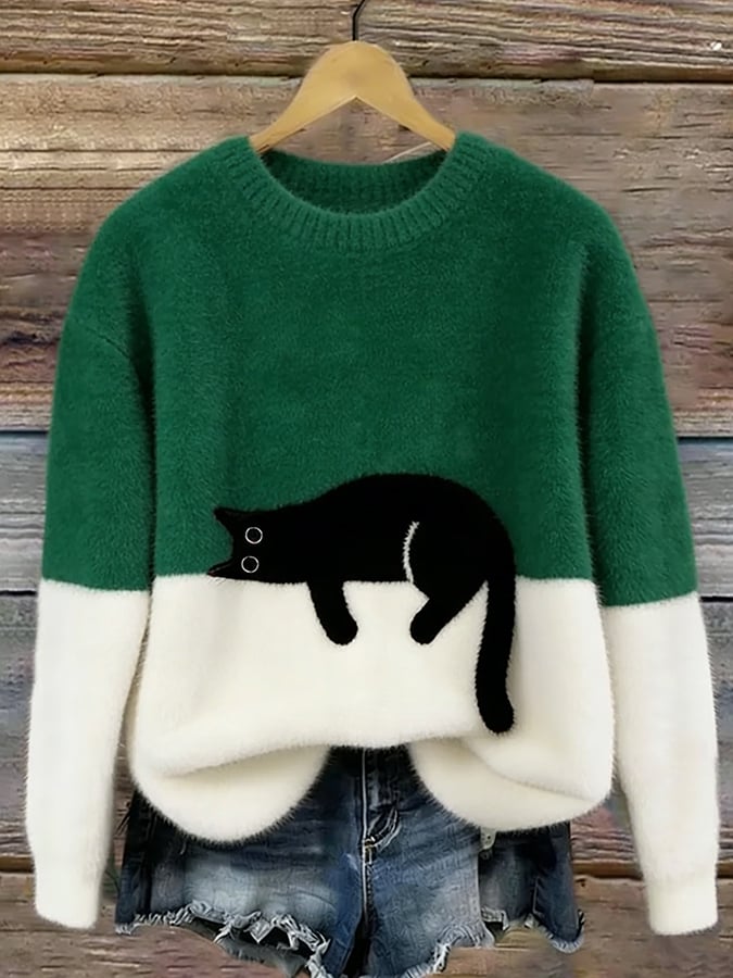 Luna™ - Cat Print Sweatshirt