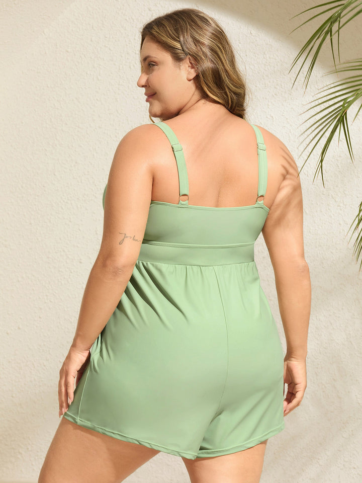 Elowyn™ – Surplice Neckline Belted One-Piece Swimsuit