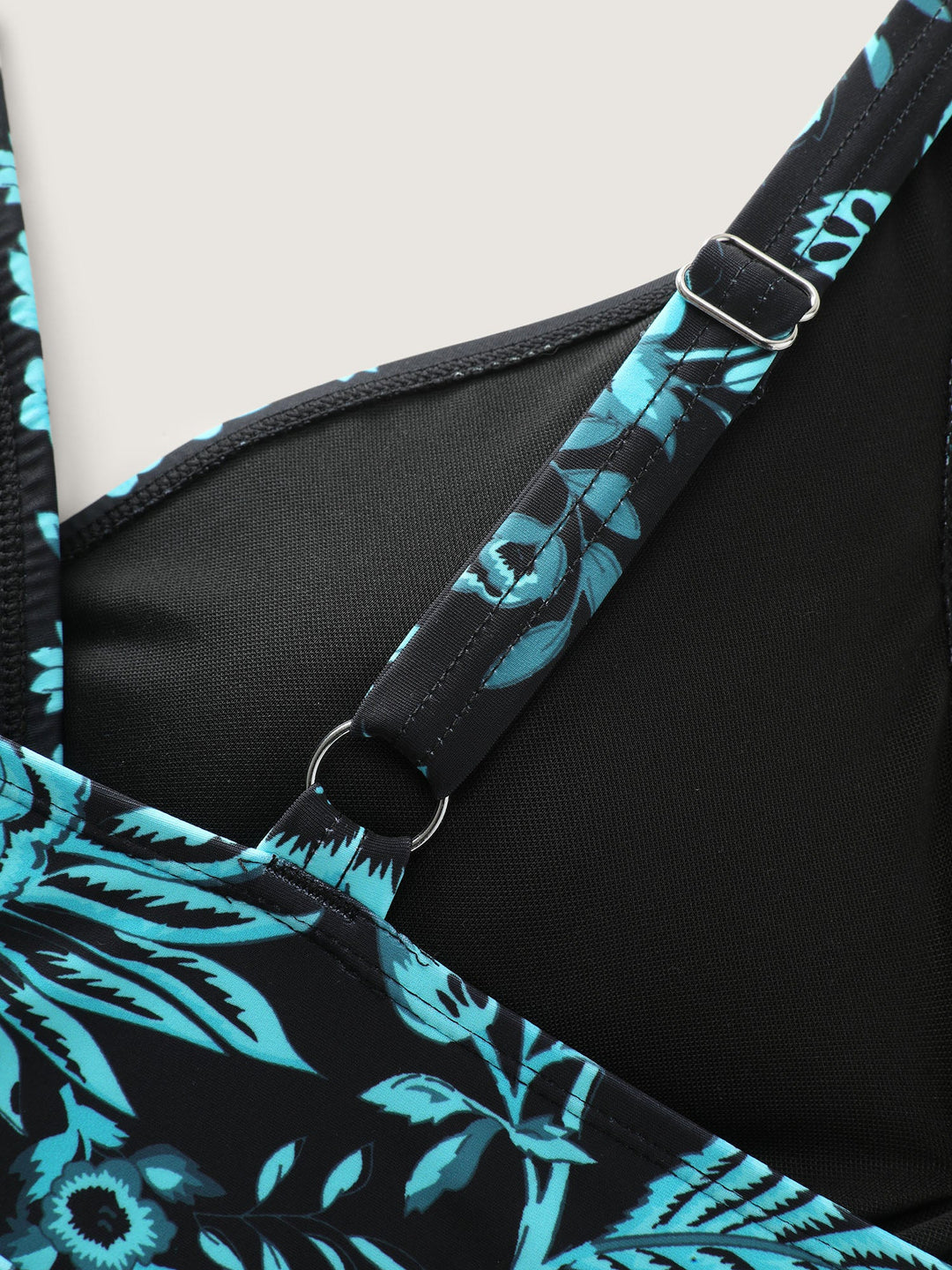 Celienne™ – Floral Ruched Mesh Swimsuit & Sarong Set