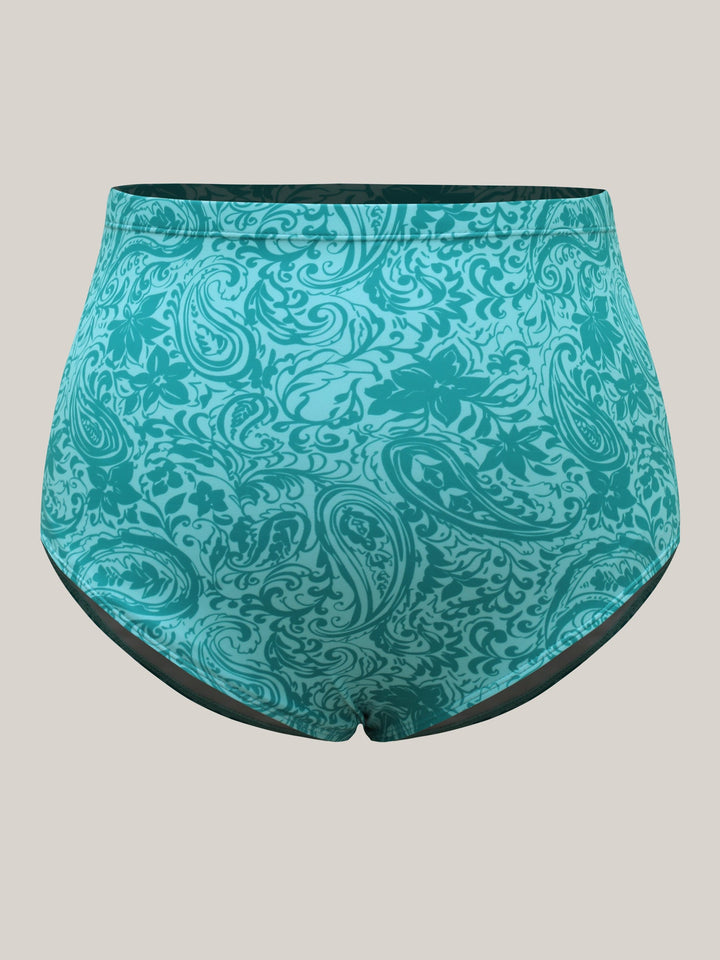 Serelune™ – Paisley Print Twist Front Swim Dress