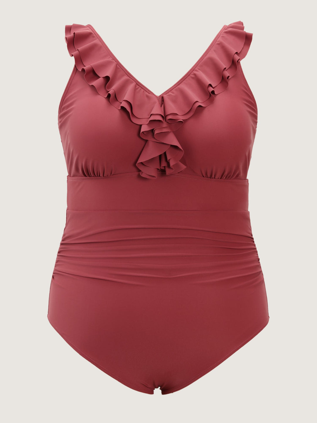 Sovelle™ – Ruffled Trim Ruched One-Piece Swimsuit