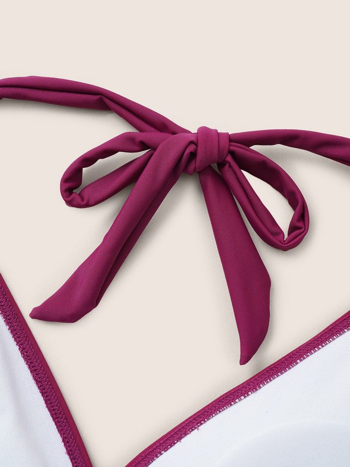 Celestine™ – Ruffle Hem Halter Neck Swim Dress