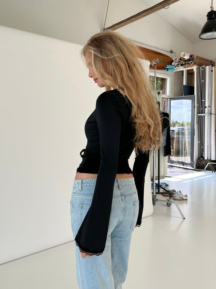 Celisse™ – Soft Lace Wrap Top