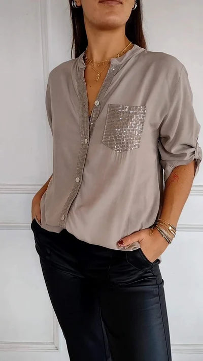 Elysea™ Nava - Elegant Glow Blouse