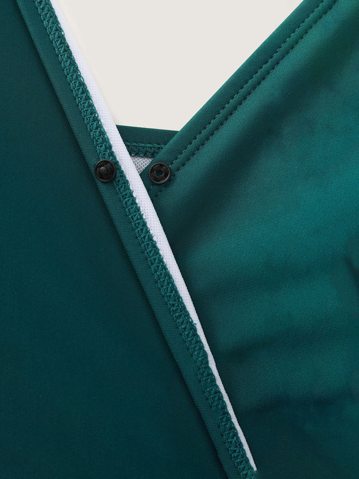 Elowyn™ – Surplice Neckline Belted One-Piece Swimsuit